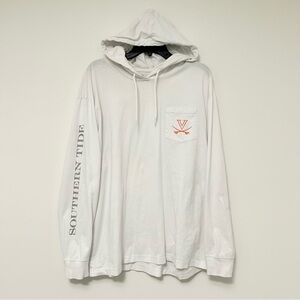 UVA Southern Tide Cavaliers White Hoodie T-Shirt Men's XXL Collegiate Wear